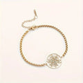 Hollow Ring Six-Loop Pendant Bracelet