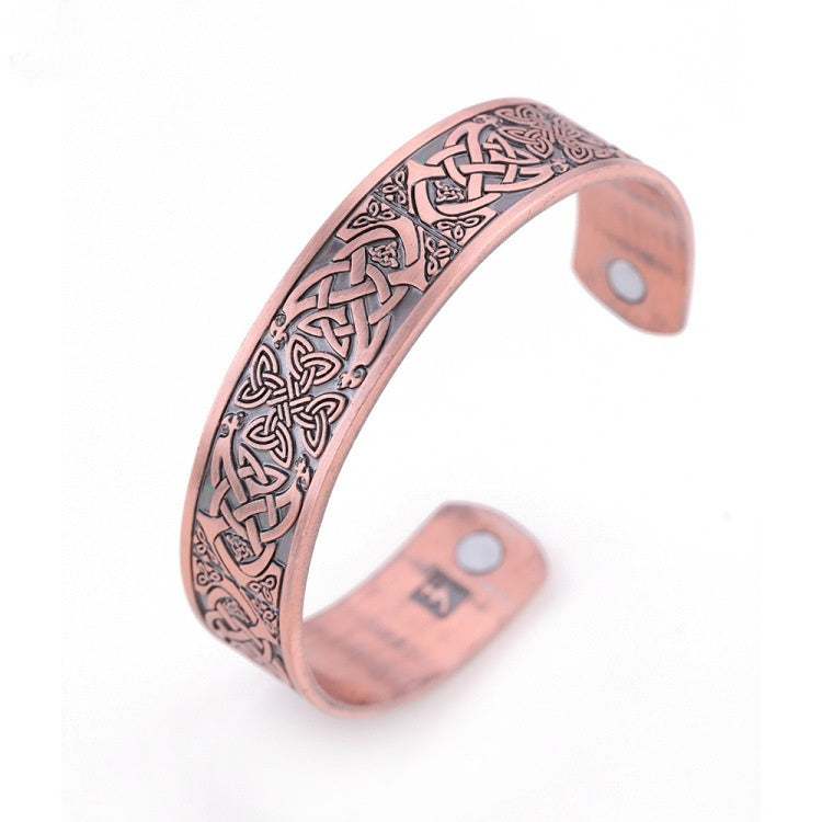 Red Copper Plating Open-ended Bracelet