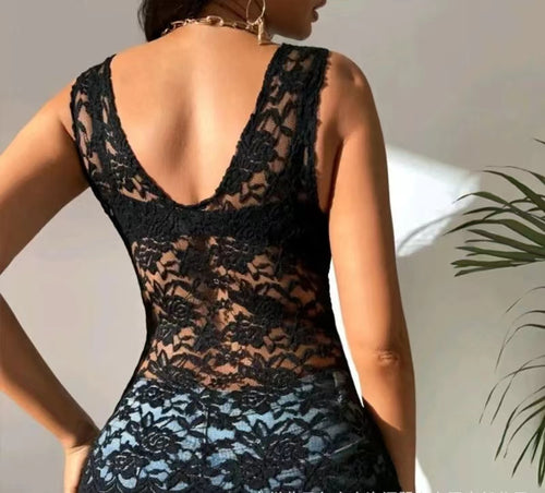 Black Sexy Lace Top