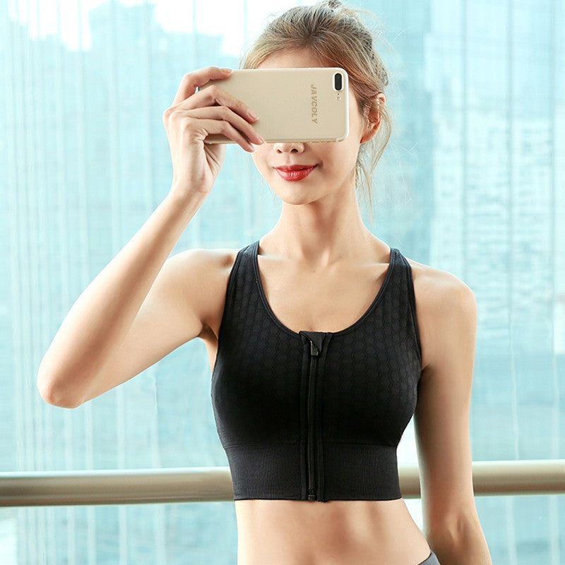 Zipper Sports Bras High-intensity Vest Gym Workout