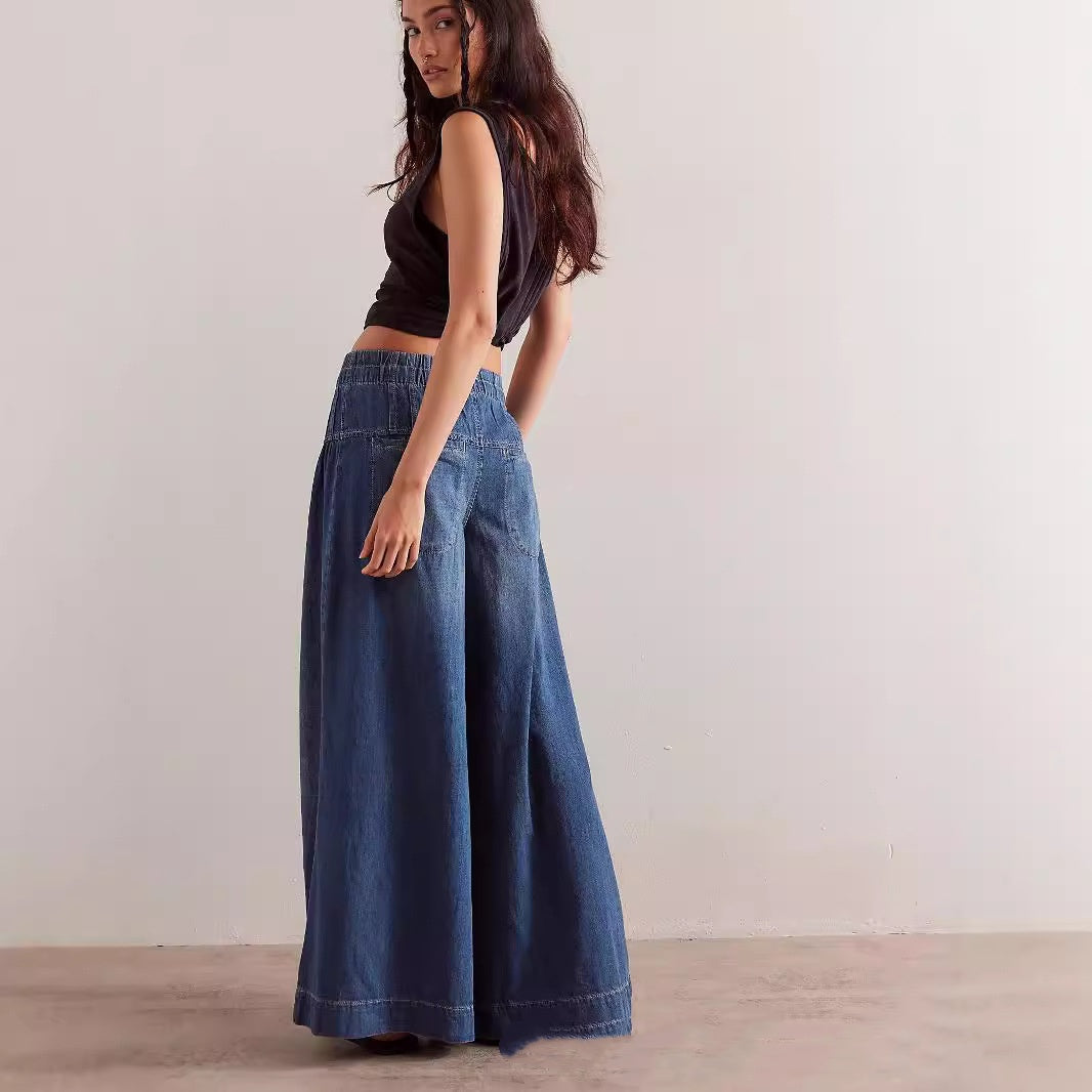 Loose Wide-Leg Denim Jeans