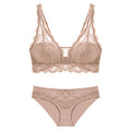 Laceless Bra Gathering Bra Lace Bra Set