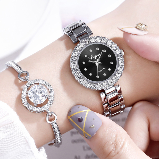 Bangle Clock Bracelet Wrist-Watch
