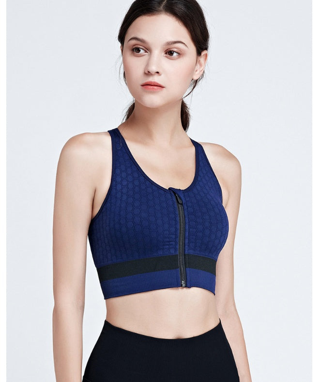 Zipper Sports Bras High-intensity Vest Gym Workout