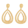 Double-layer Teardrop Earrings