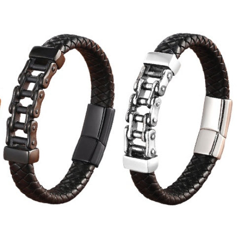 Leather Chain Braided Bracelet
