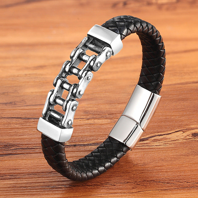Leather Chain Braided Bracelet