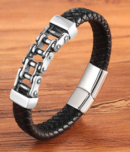 Leather Chain Braided Bracelet