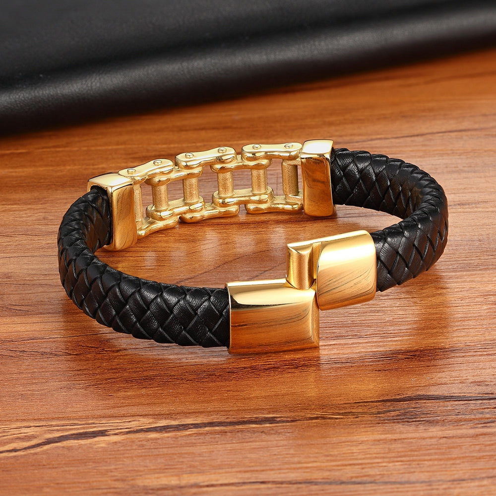 Leather Chain Braided Bracelet