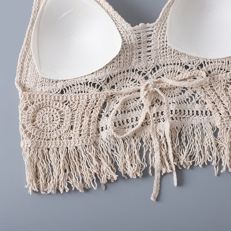 The Bra  Lace Cut-Out Sunscreen Shirt Three Piece Set