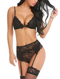 Multicolor Lace Garter Lingerie