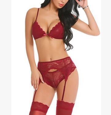 Multicolor Lace Garter Lingerie