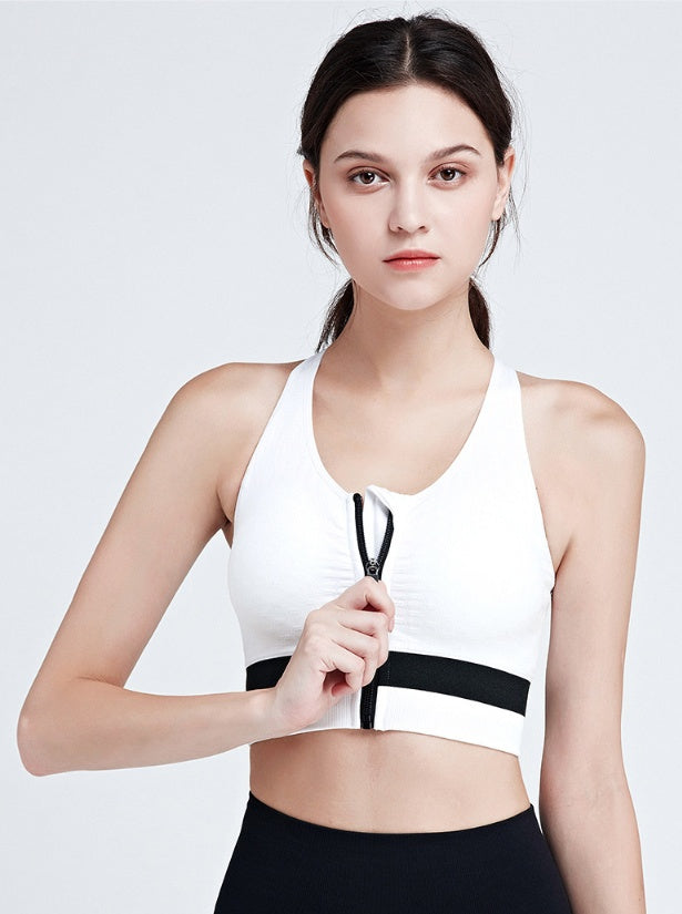 Zipper Sports Bras High-intensity Vest Gym Workout