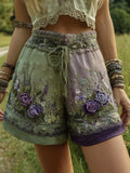 Floral Print Casual Womens Shorts