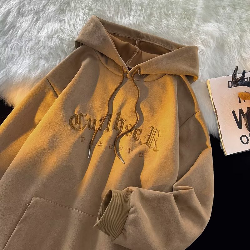 Premium Letter-Embroidered Hoodie