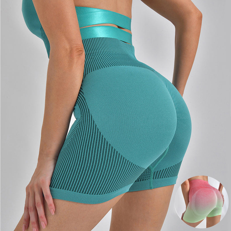 Striped Yoga Shorts