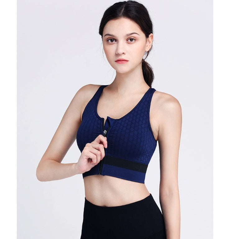 Zipper Sports Bras High-intensity Vest Gym Workout