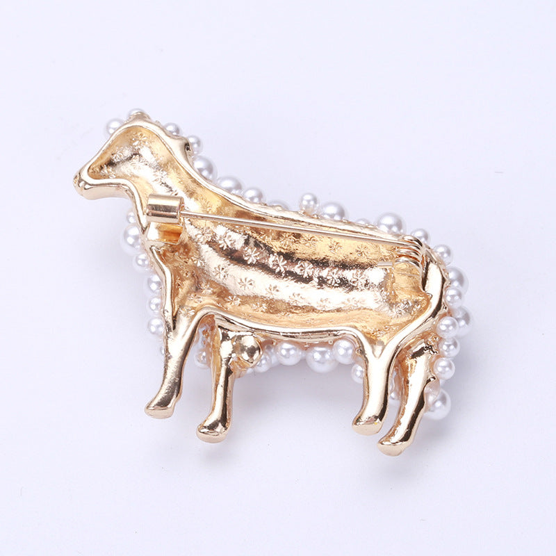 Pearl Sheep Brooches