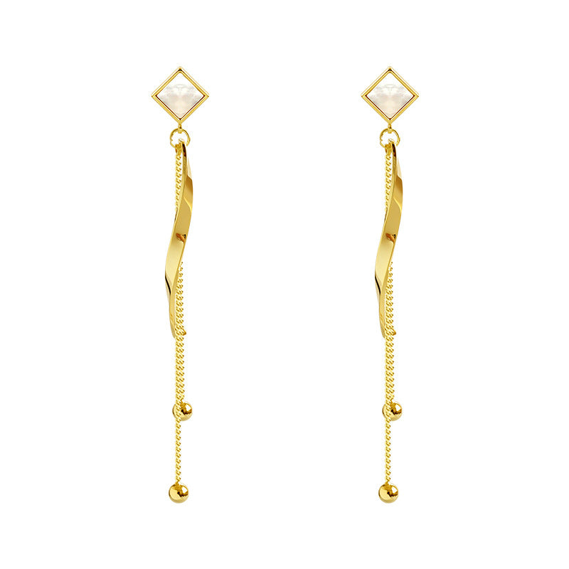 Needle Curved Stick Slimming Earrings