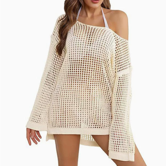 Mesh Hollow Out Knitwear Swimsuit