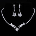 Water drop, bride necklace, earring set