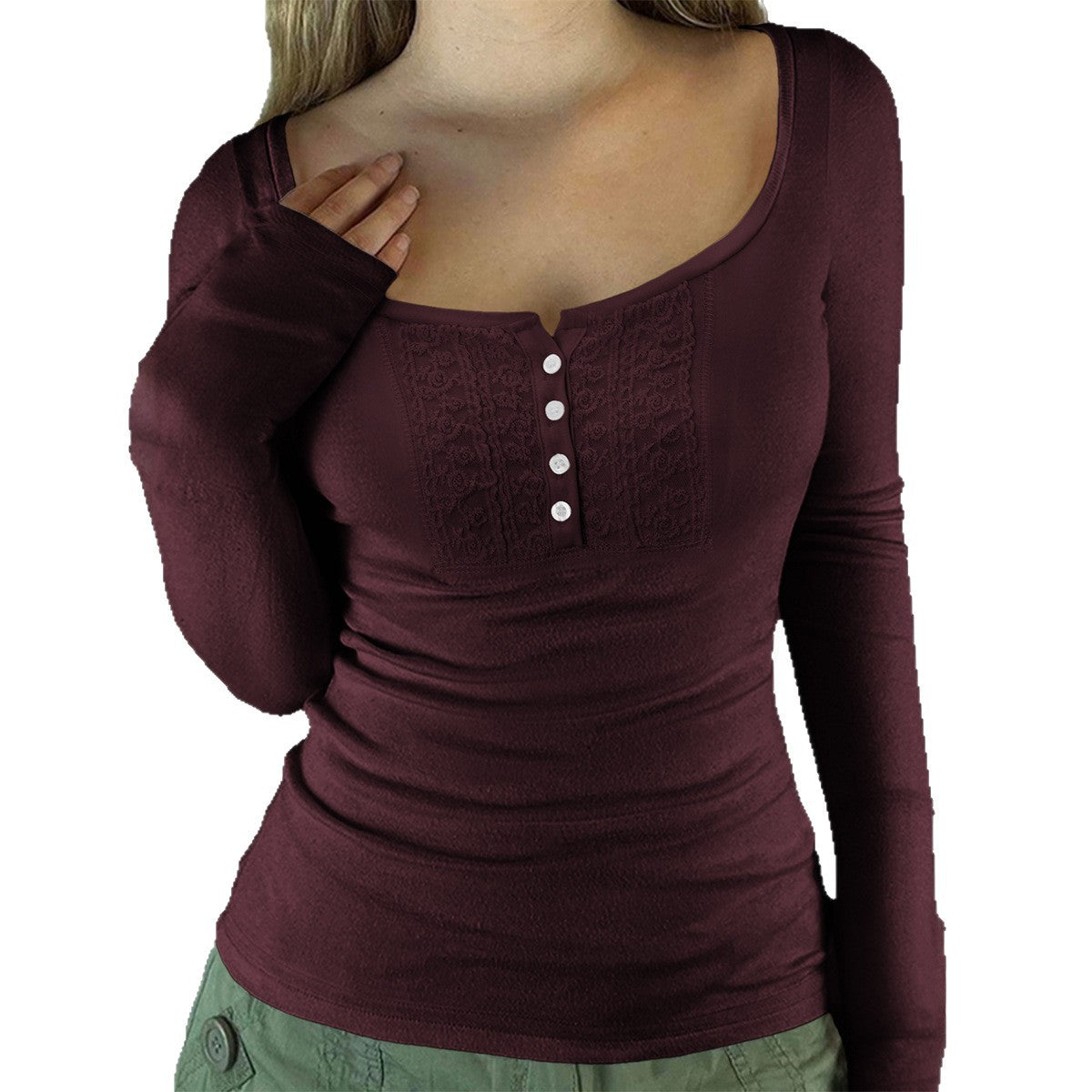 Versatile Button-down  Base T-shirt