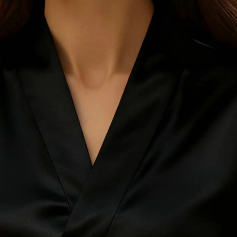 Shiny Finish Long Sleeve Dress Shirt