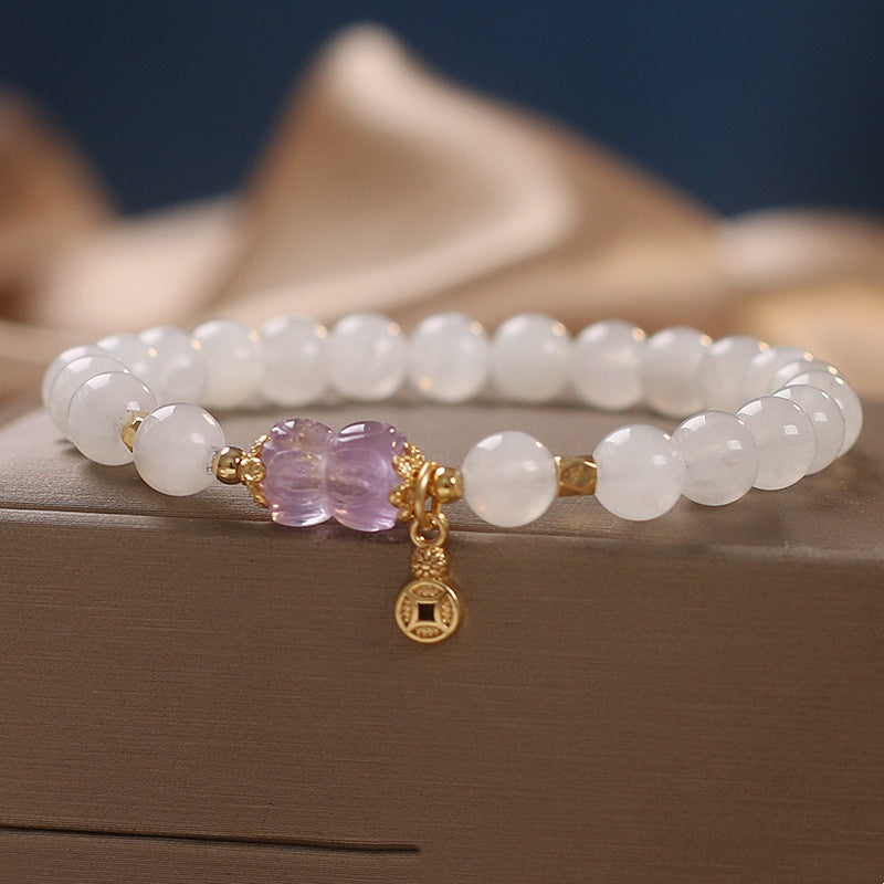 Luck Changing Ethnic Style Natural White Moonlight Bracelet
