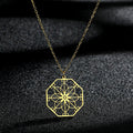 Mandala Flower Pendant Necklace
