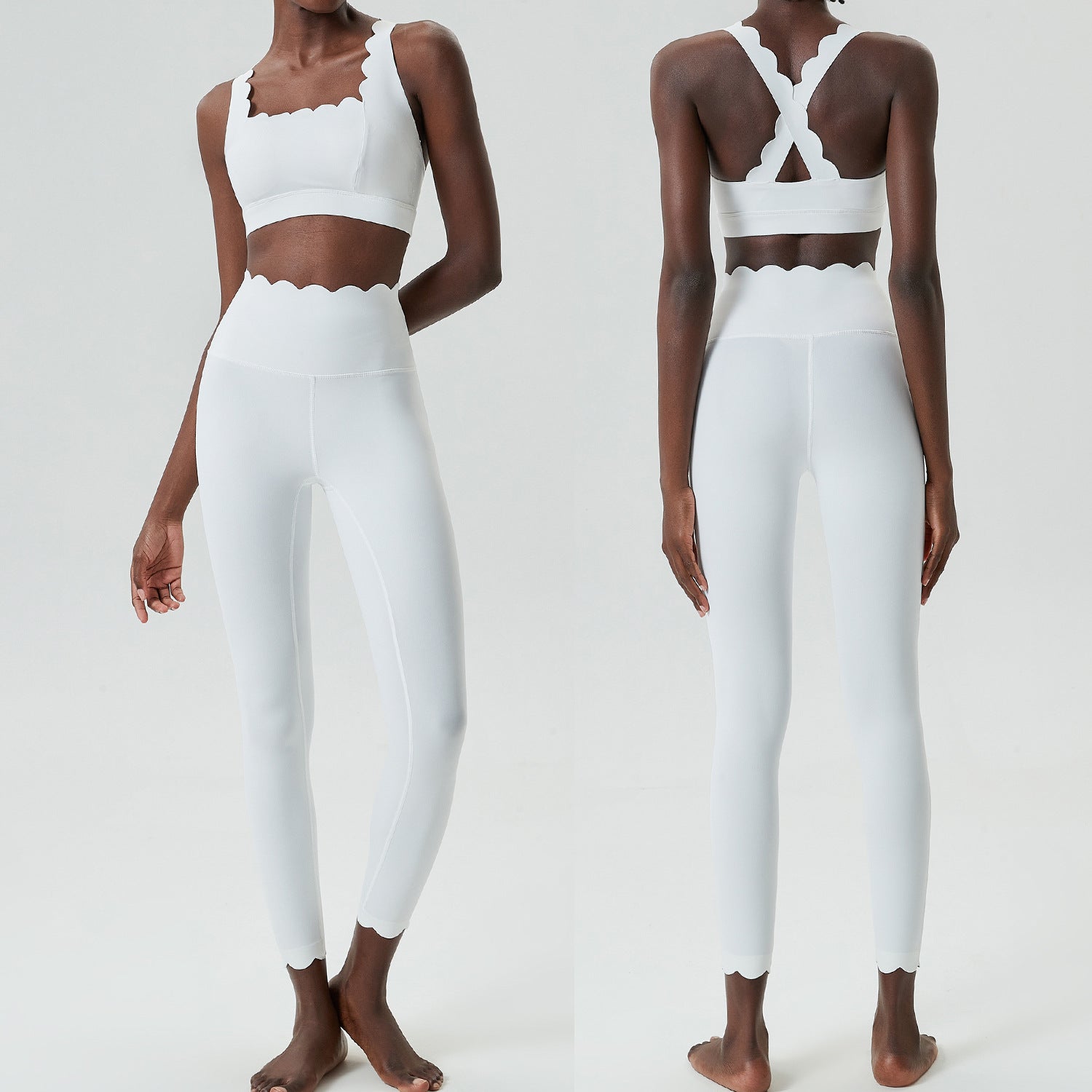 Liquid Glue Small Wave Yoga Clothes Suit