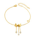 Tassel Frosted Butterfly Anklet