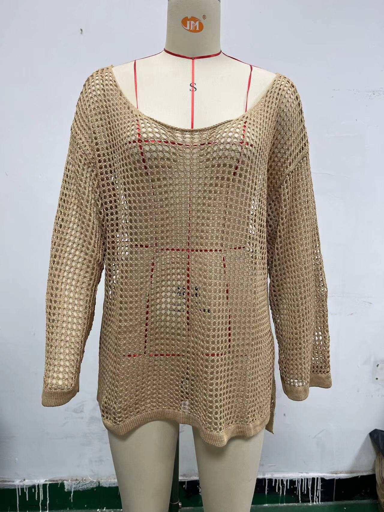 Mesh Hollow Out Knitwear Swimsuit