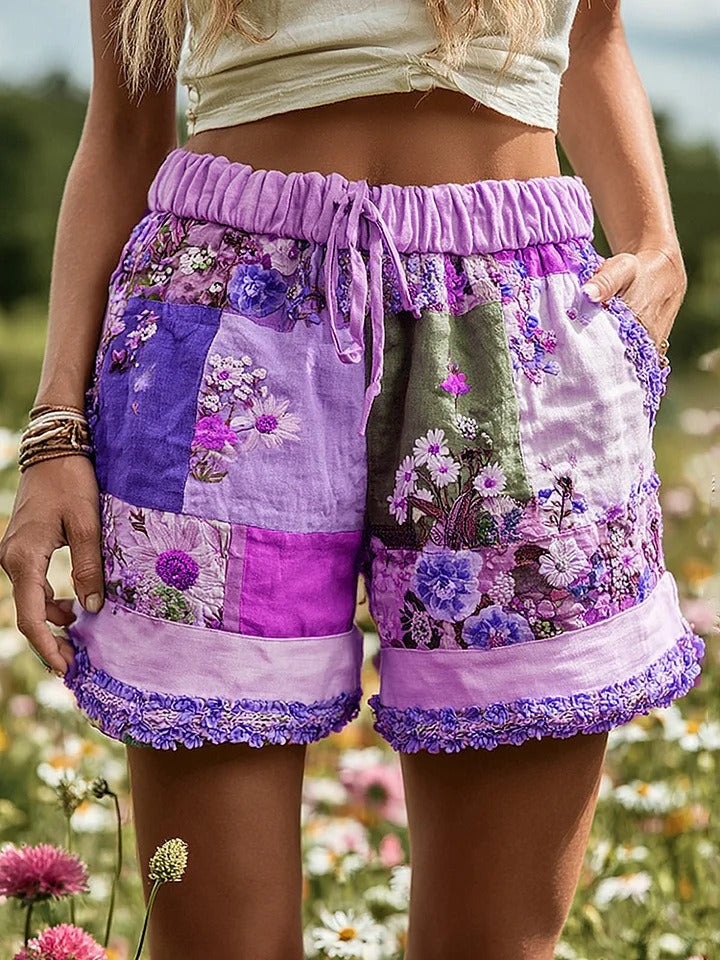 Floral Print Casual Womens Shorts