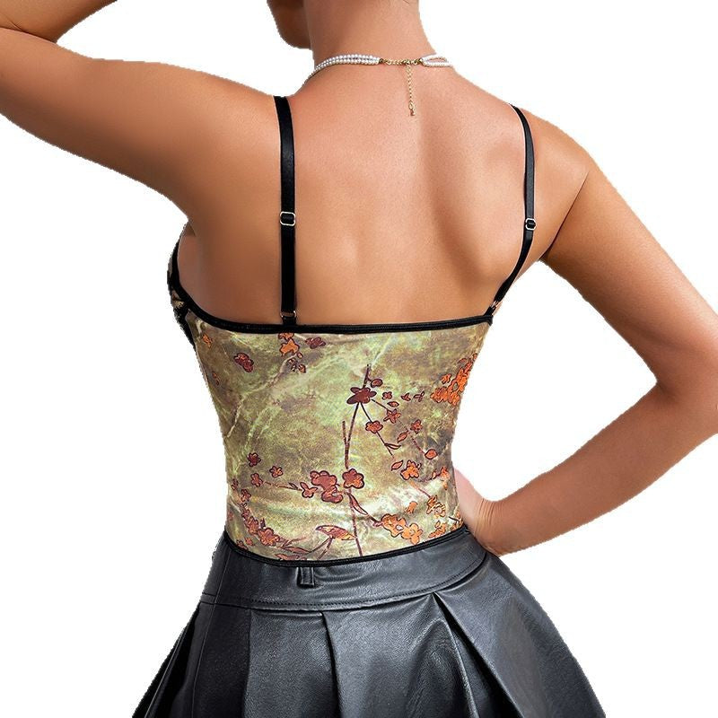 Fishbone Diamond Strap Tank Top