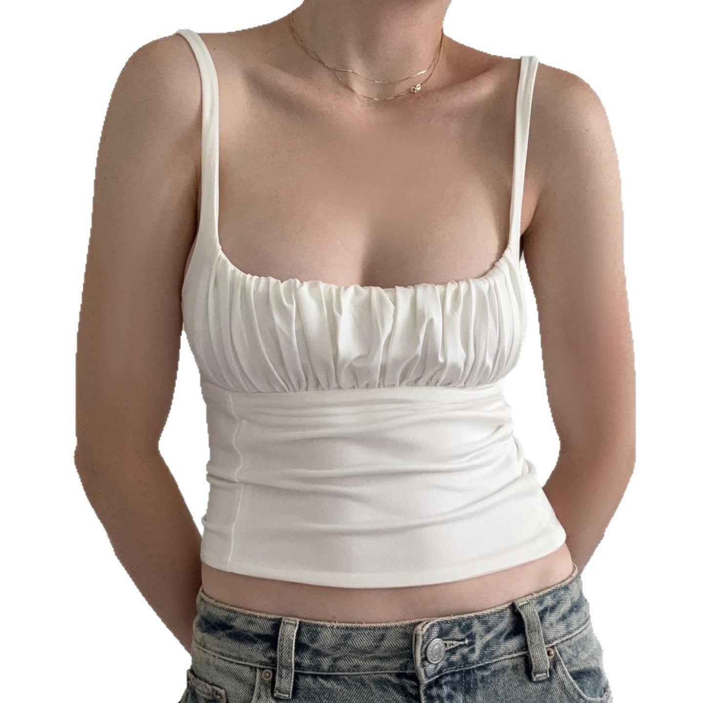 Straps Solid-color Top