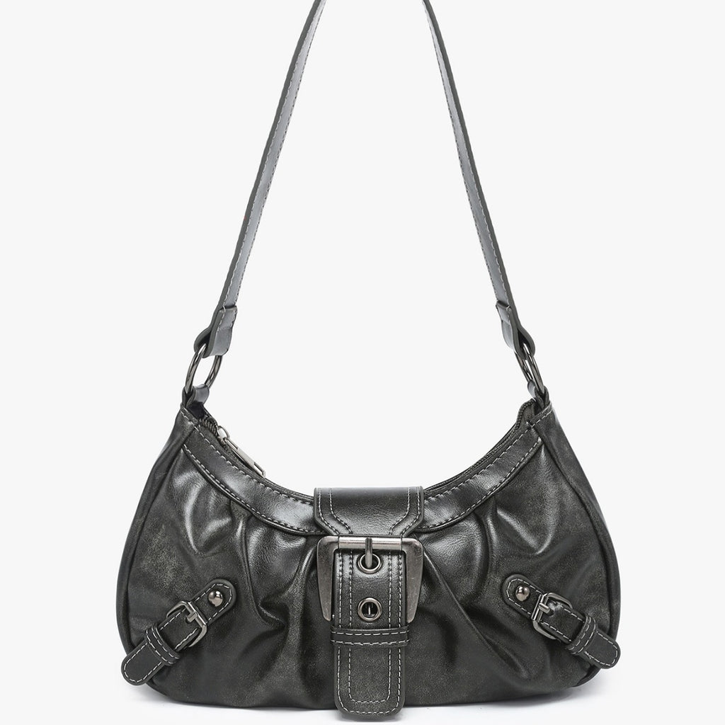 Vintage Two-tone Leather Shoulder Bag