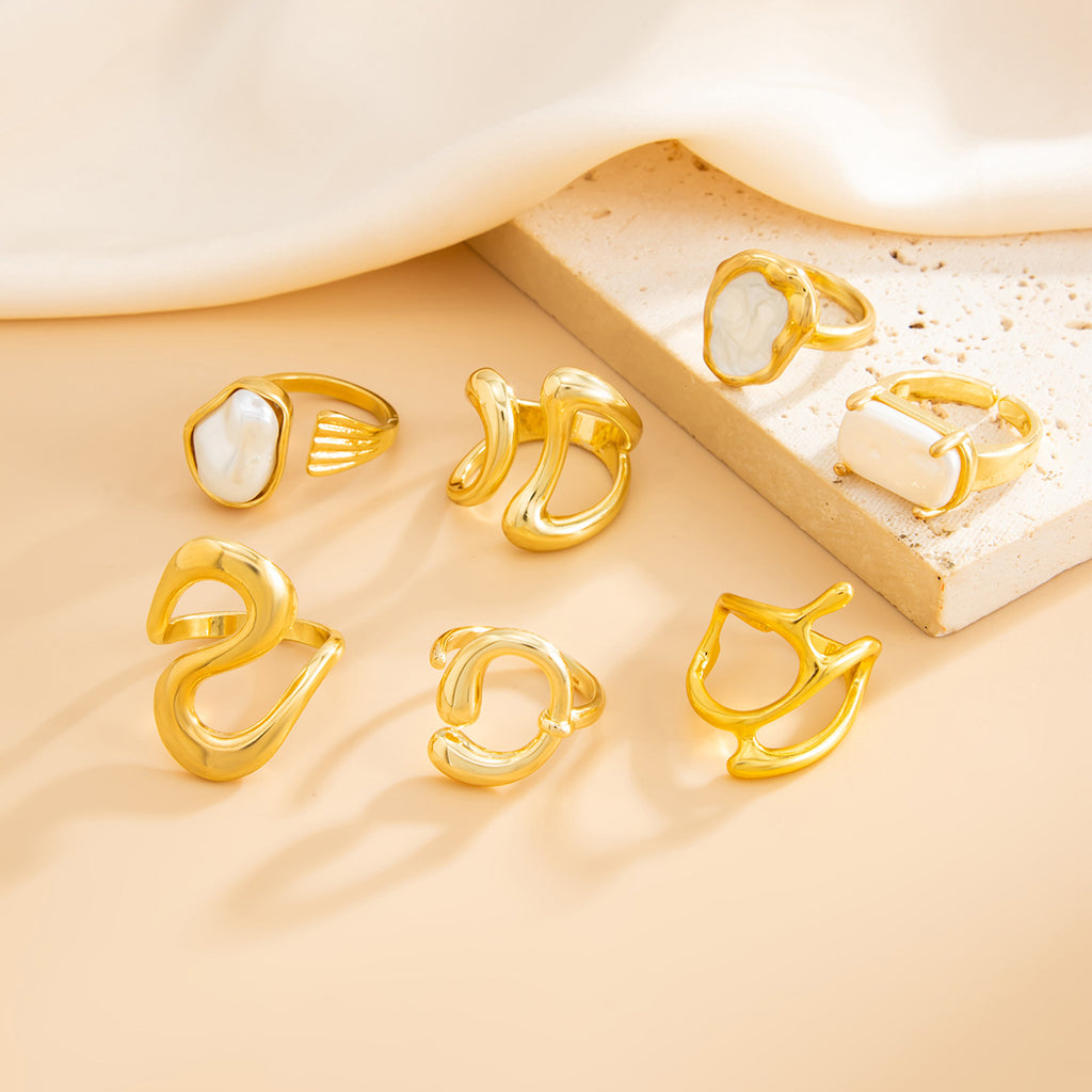 Open-end Pearl Ring Set