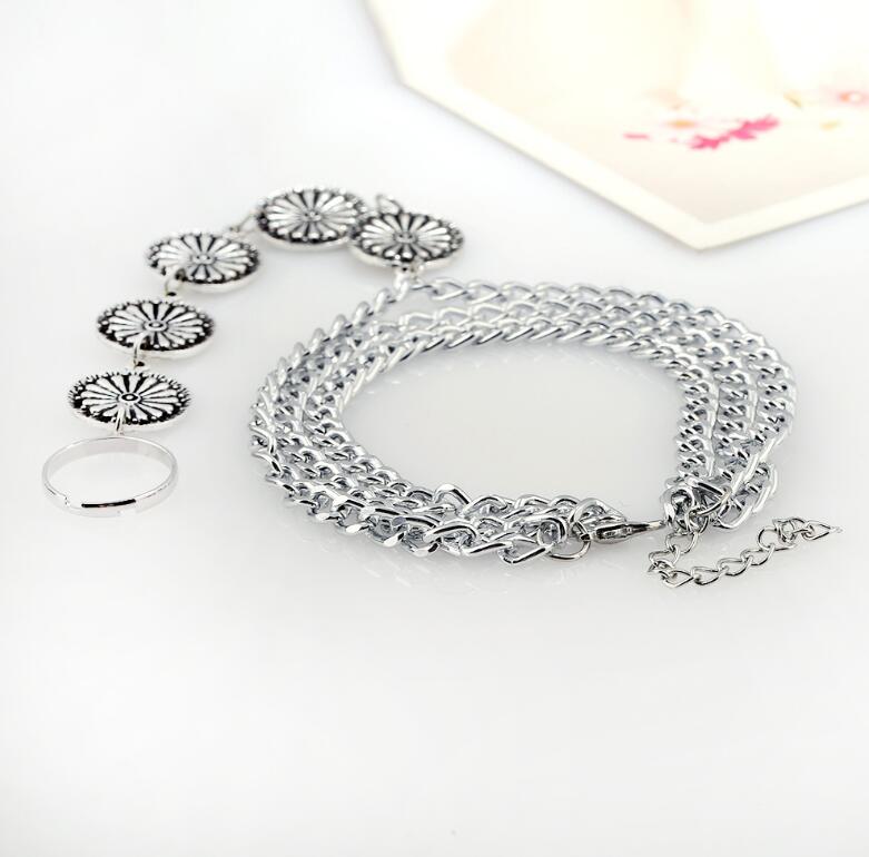 Three layer even exaggerated fringed Anklet