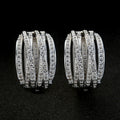 Line Ear Clip Cross Elegant Earrings