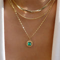 Yuko Emerald Pendant Necklace