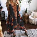 Butterfly Printed Backless Irregular Dress