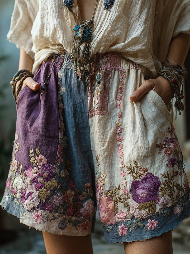 Floral Print Casual Womens Shorts