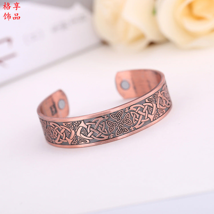 Red Copper Plating Open-ended Bracelet