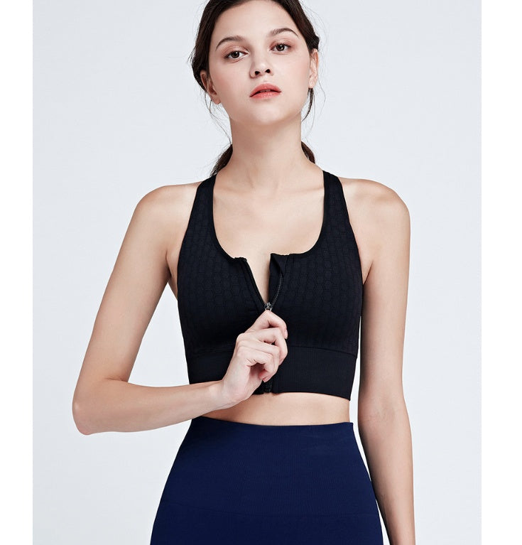 Zipper Sports Bras High-intensity Vest Gym Workout