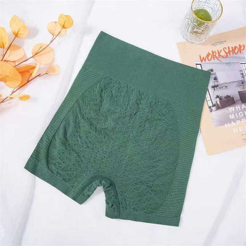 Grid Design Shorts Gym Yoga Pants