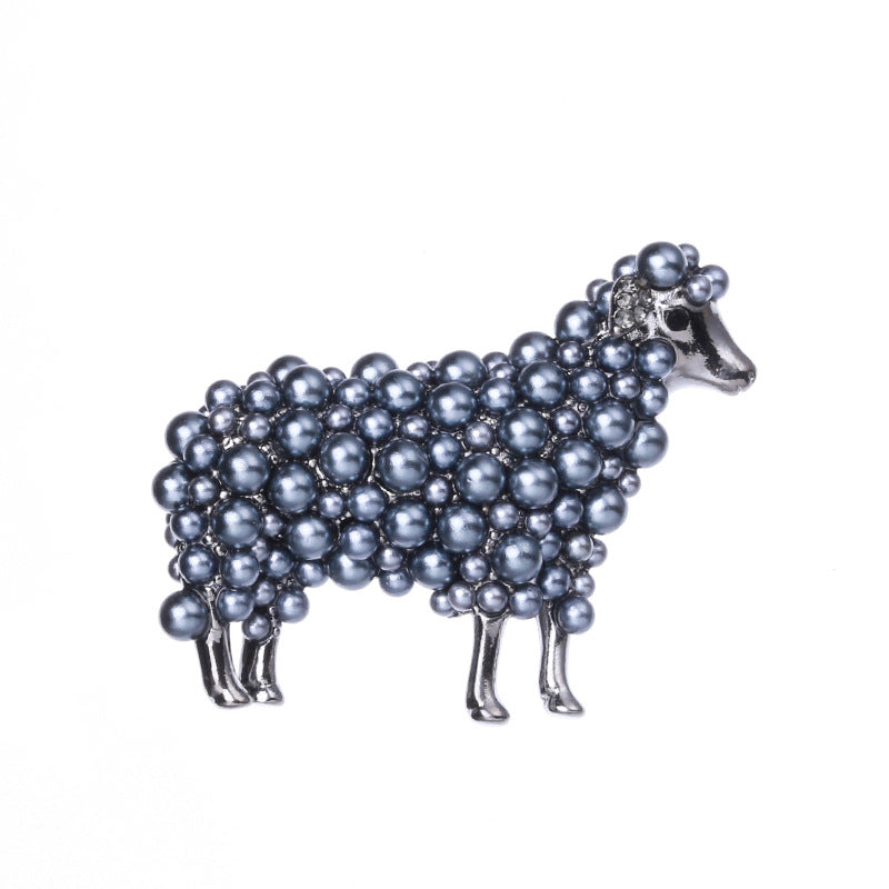 Pearl Sheep Brooches