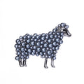 Pearl Sheep Brooches