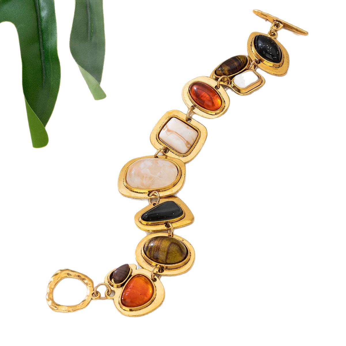 Natural Stone Crystal Glass Bracelet