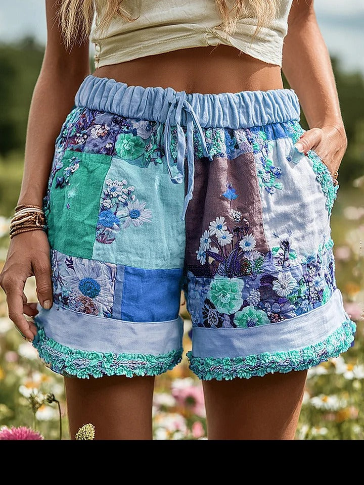 Floral Print Casual Womens Shorts
