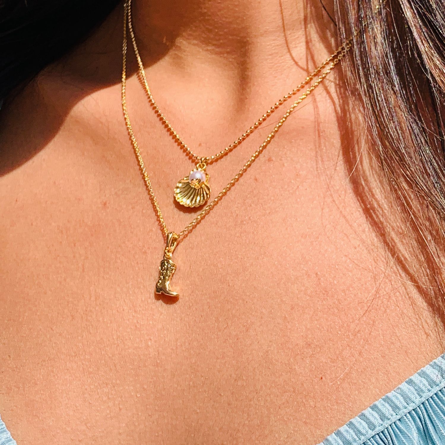 Cowboy Boot Cap Necklace